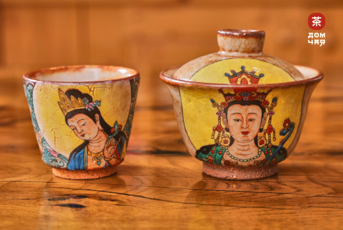 Гайвань Цзиньдэчжэнь "Бодхисаттва Гуаньинь", ручная роспись,150 мл.