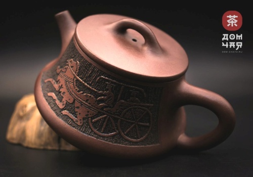 Исинский Чайник "Колесница Императора", Фиолетовая глина #697, 230мл