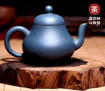 Авторский Исинский чайник из синей глины «Ли Син Ху» в форме груши SHQ #689, 260мл.