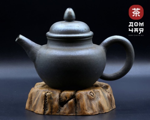 Коллекционный Чайник из Гуанси «Металлик» -дровяного обжига конца 20 века #141, 220мл.