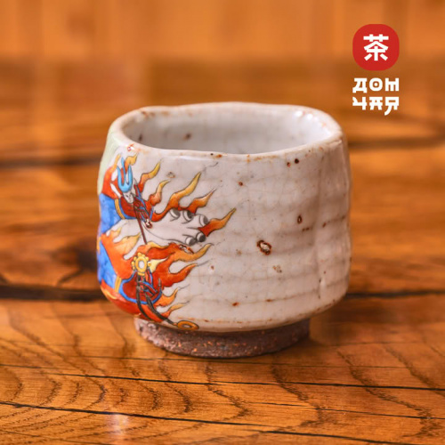 Пиала Сябони "Махакала" Дровяной обжиг Цзиндэчжэ́нь, ручная роспись
