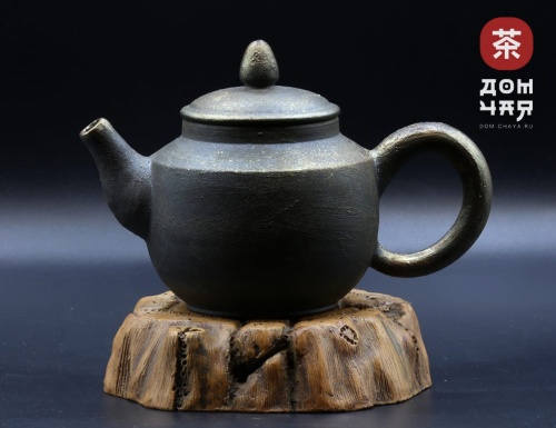 Коллекционный Чайник из Гуанси «Металлик» -дровяного обжига конца 20 века #142, 220мл.