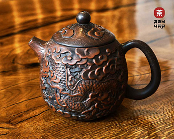 Резной Чайник из Циньчжоу "Дракон в облаках" , 300мл