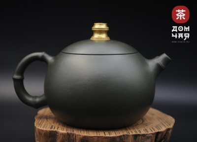 Авторский Исинский чайник, Зеленая глина #683, 220мл.