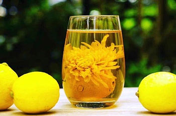 Дяньхун в лимоне с золотой хризантемой