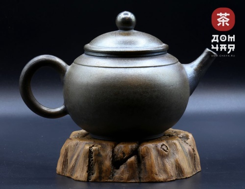 Коллекционный Чайник из Гуанси «Металлик» -дровяного обжига конца 20 века #143, 325мл.