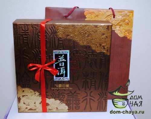 Подарочная коробка, для прессованного чая (коробка, пакет)