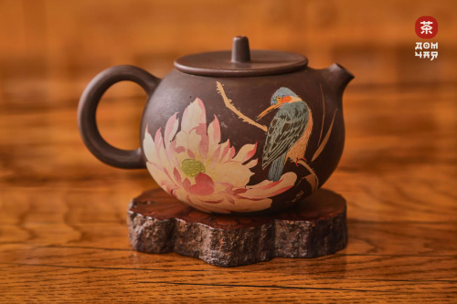 Чайник "Прощание зимородка" Цзяншуйский Барельеф, 160мл