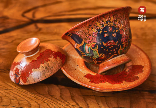 Гайвань Цзиньдэчжэнь "Дровяной Обжиг", ручная роспись,170мл.