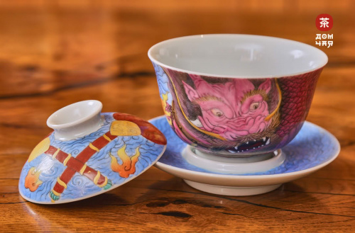 Гайвань Цзиньдэчжэнь "Хранитель Чая" , ручная роспись,160 мл.